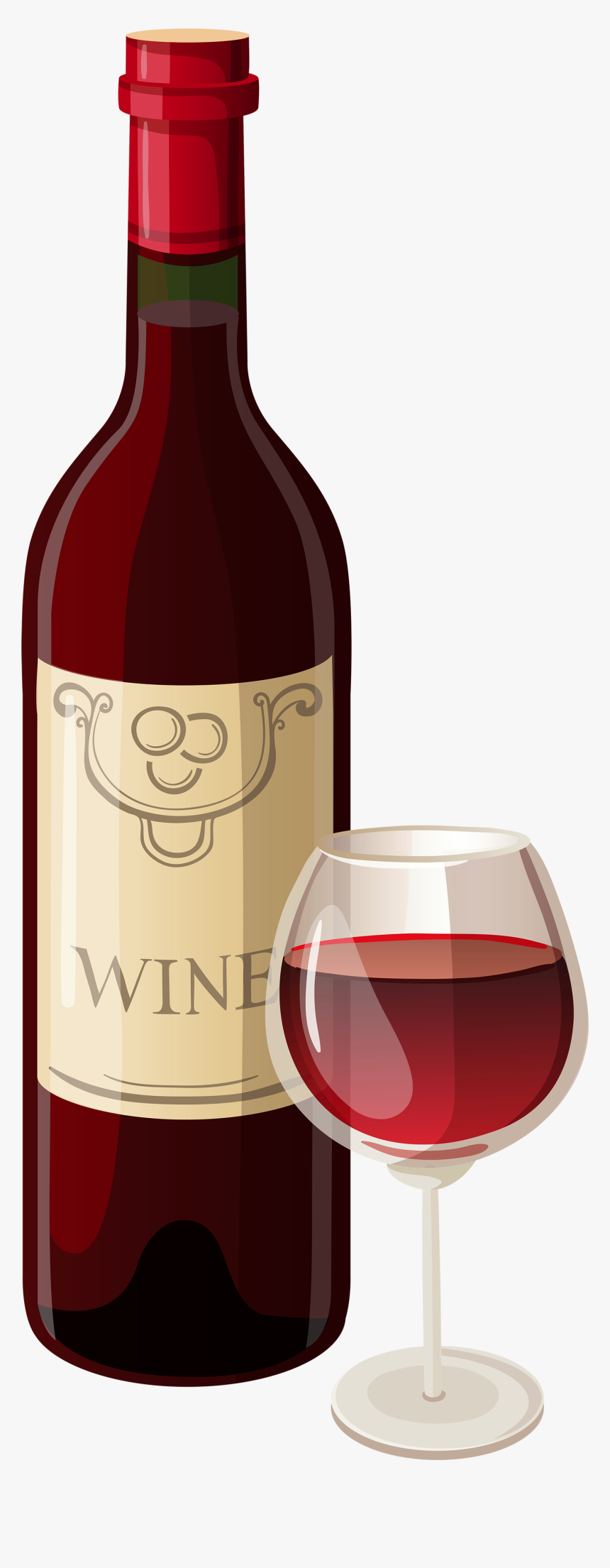 Wine Bottle And Glass Clipart, HD Png Download, Free Download