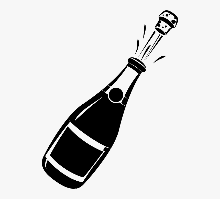 Champagne Bottles Clipart - Clip Art Champagne Bottle, HD Png Download, Free Download