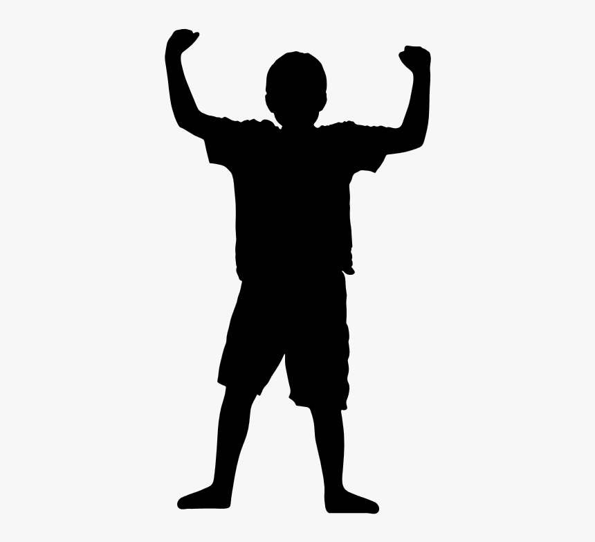 Victory Boy Silhouette Icons Png - Silhouette Of A Boy Png, Transparent Png, Free Download