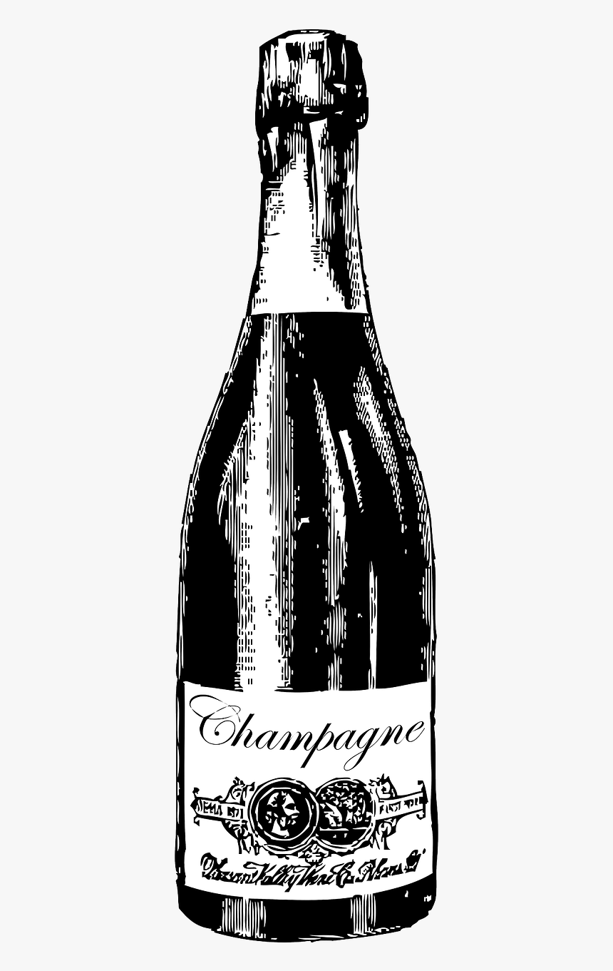 Champagne Black And White, HD Png Download, Free Download