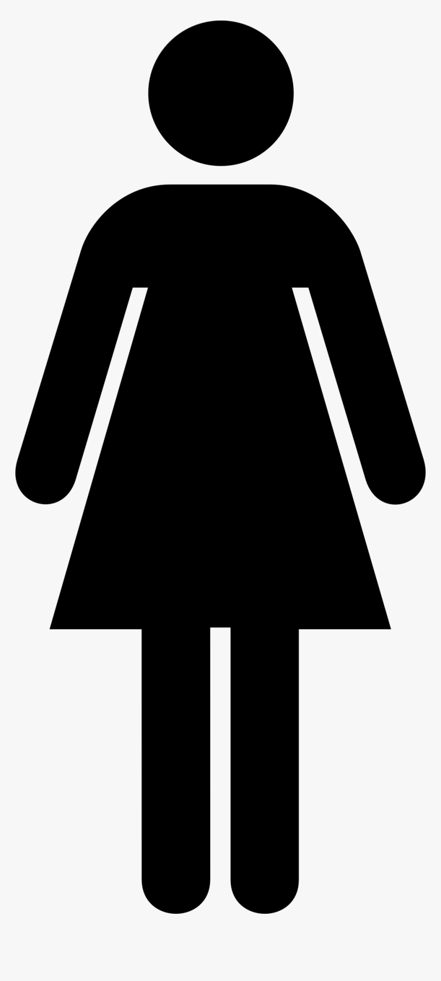 Transparent Potty Clipart - Female Toilet Sign Png, Png Download - kindpng