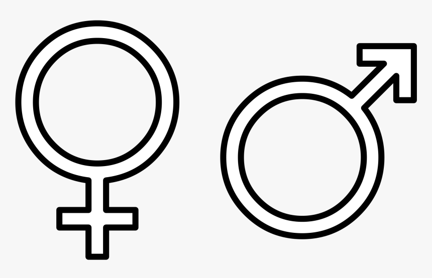 Gender Symbols Side By Side - Gender Symbols White, HD Png Download, Free Download