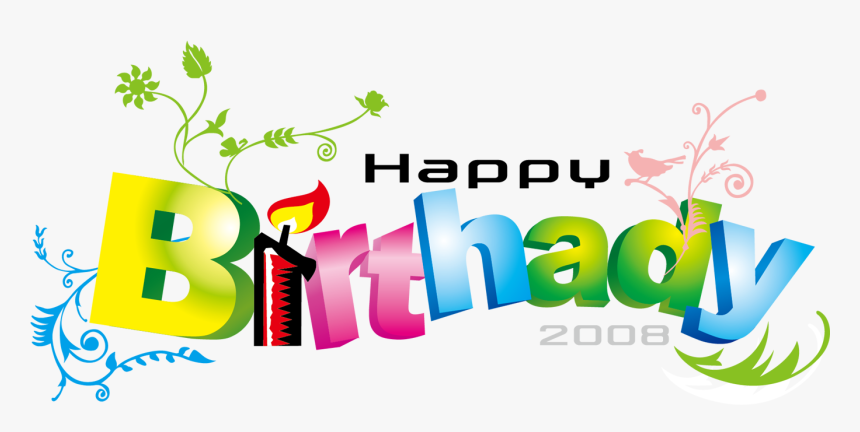 Happy Birthday Png Text, Transparent Png, Free Download