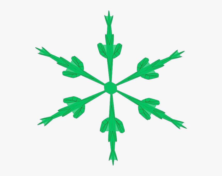 Transparent Snowflake Clipart - Pistilo De La Flor Moldes, HD Png Download, Free Download