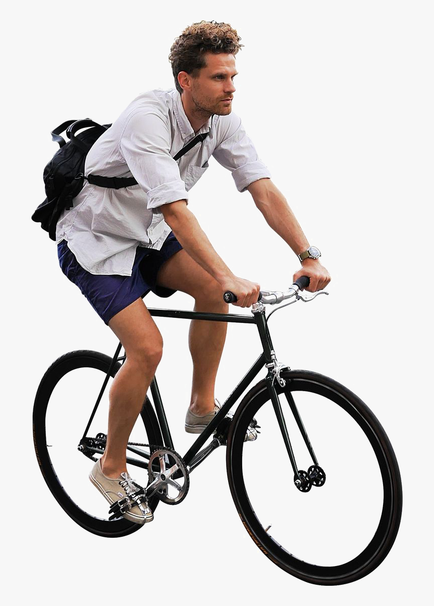 Cycling Png File - Person On Bicycle Png, Transparent Png, Free Download