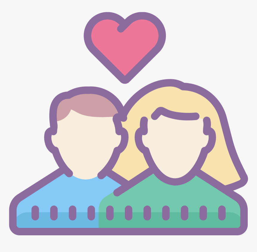 Transparent Man And Woman In Love Clipart - Heart Icon Png Couple, Png Download, Free Download
