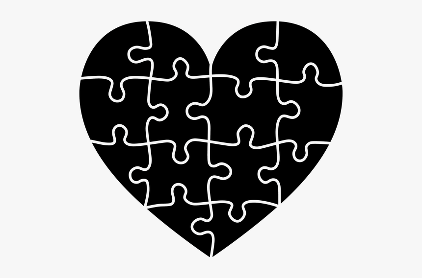 Heart, Puzzle, Portrait, Emotion, Joining Together - Puzzle Piece Heart Svg, HD Png Download, Free Download