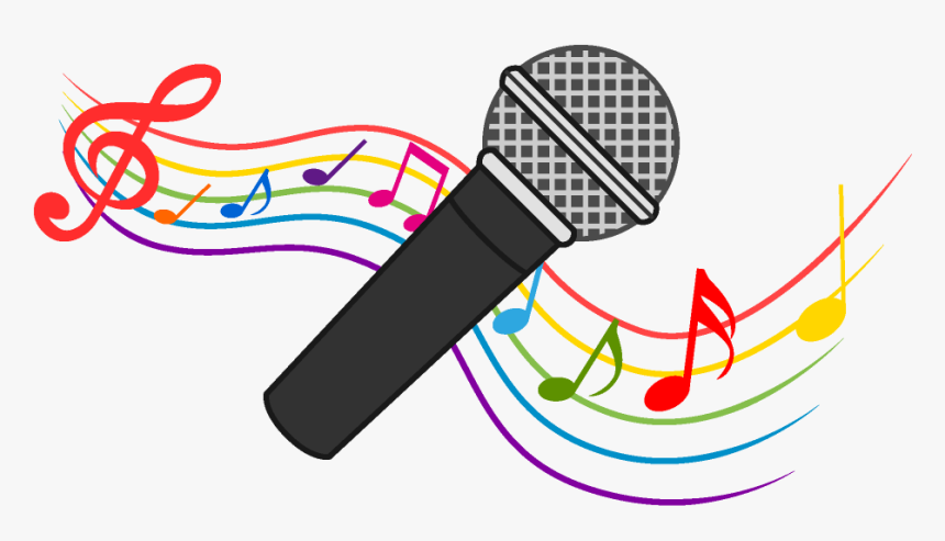 Microphone And Music Note Waving Clipart Download Picture - Guitar And Music Notes, HD Png Download, Free Download