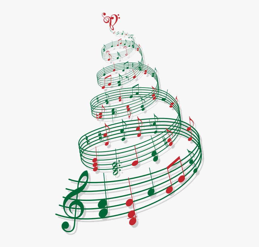 Clip Art Christmas Music Notes Clipart - Christmas Tree Music, HD Png Download, Free Download