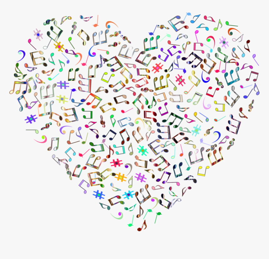 Transparent Music Note Clip Art Png - Music Note Heart Svg, Png Download, Free Download