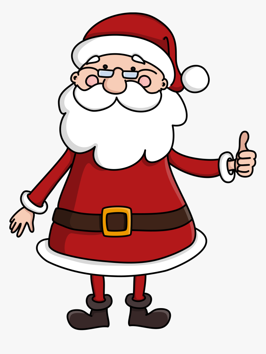 Santa Cartoon Png - Transparent Background Santa Clipart, Png Download, Free Download