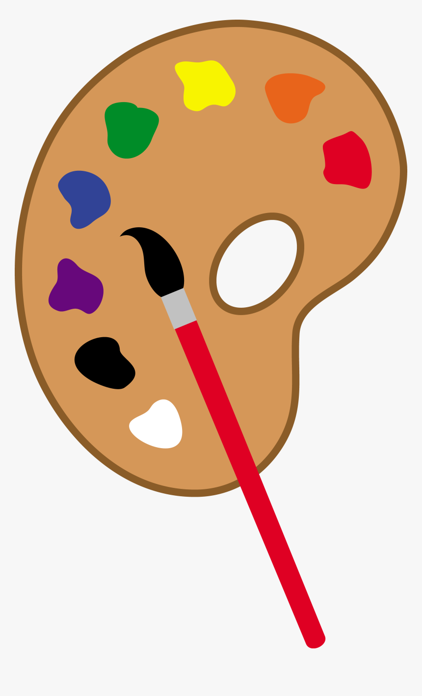 Paintbrush Paint Brush Clip Art - Paintbrush And Palette Clipart, HD Png  Download - kindpng