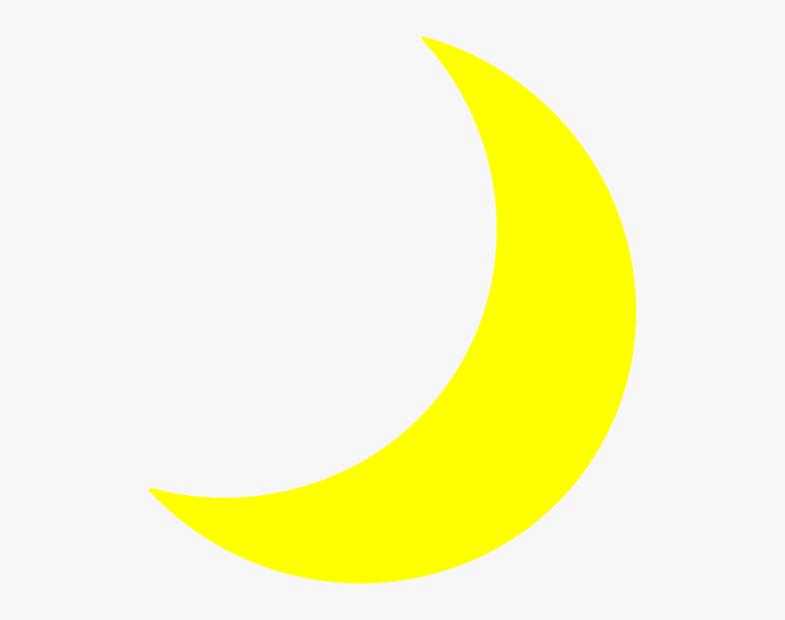 Cresent Moon Png -moon Clip Art - Yellow Crescent Moon Clip Art, Transparent Png, Free Download