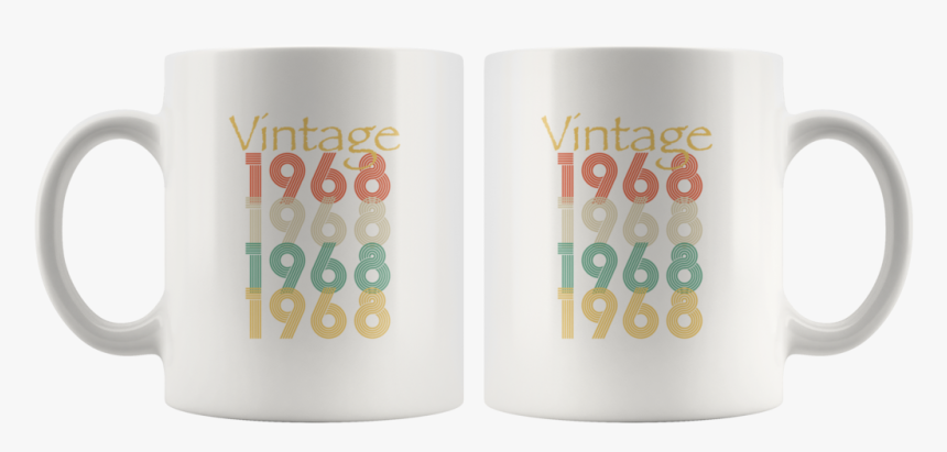 Vintage 1968, Happy Birthday White Gift Coffee Mug - Mug, HD Png Download, Free Download