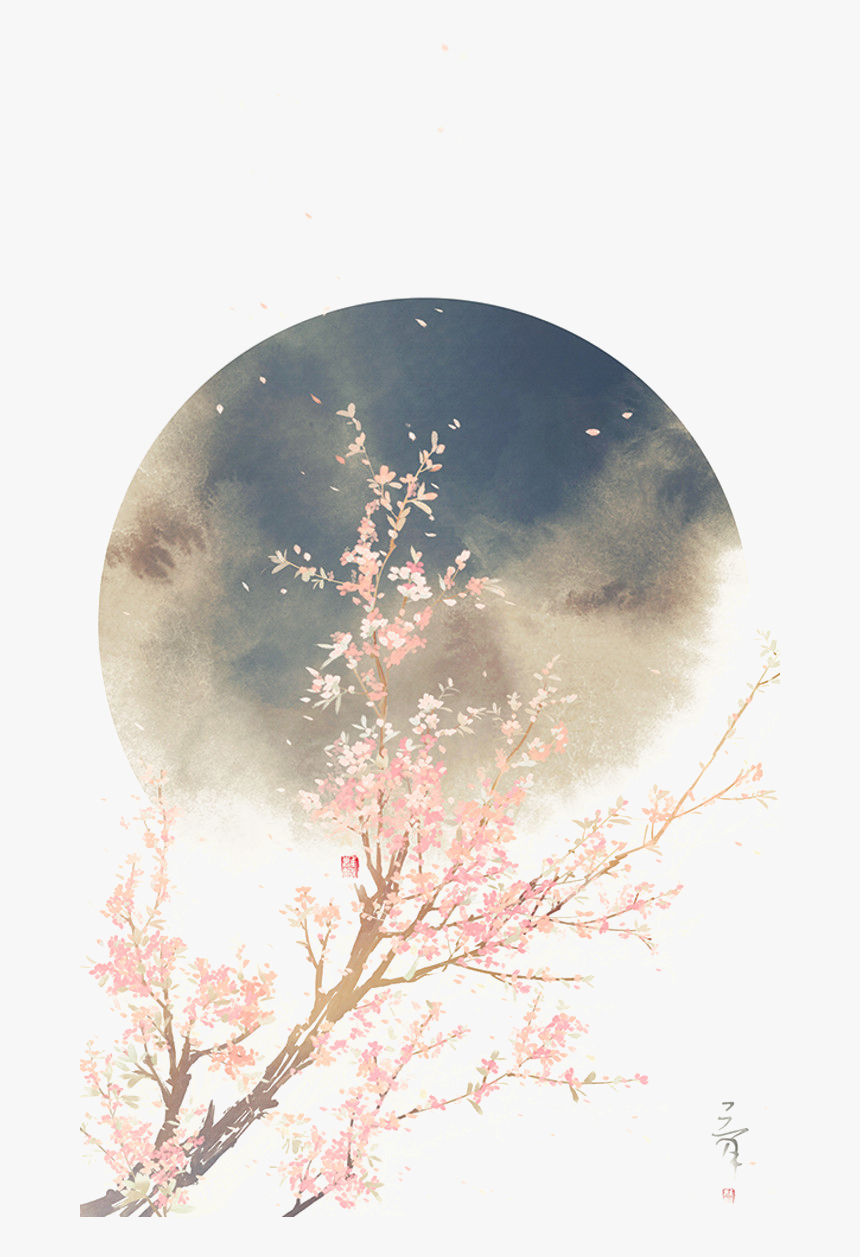 Chinese Art Blossom Background, HD Png Download, Free Download