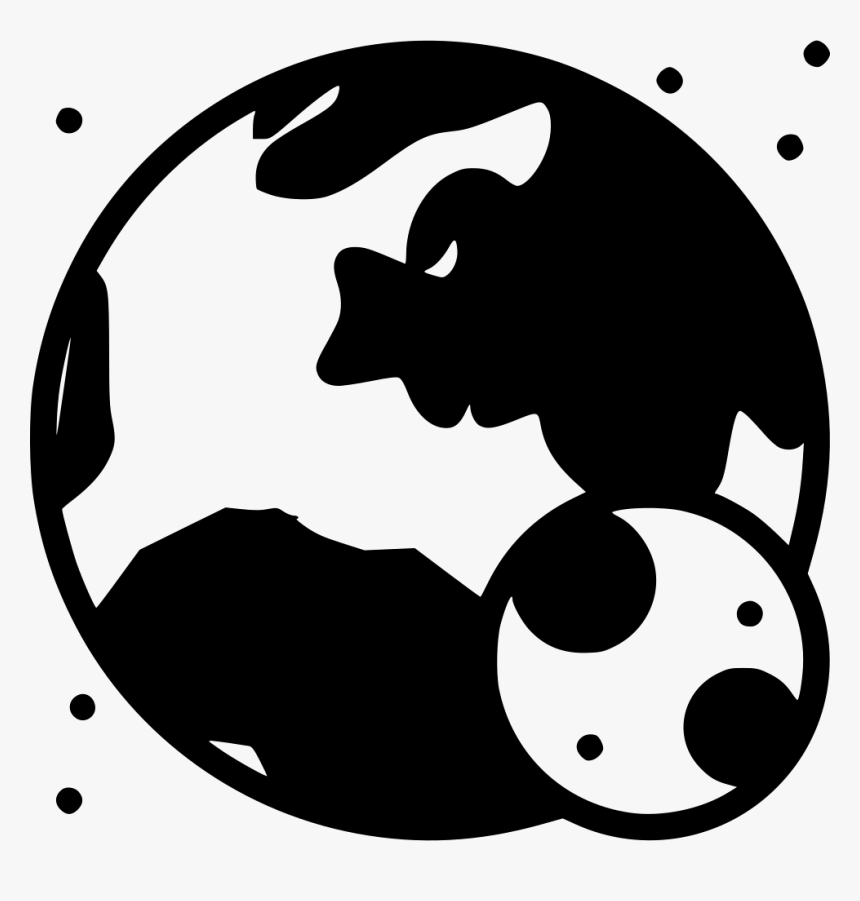 Earth With Moon - Earth, HD Png Download, Free Download
