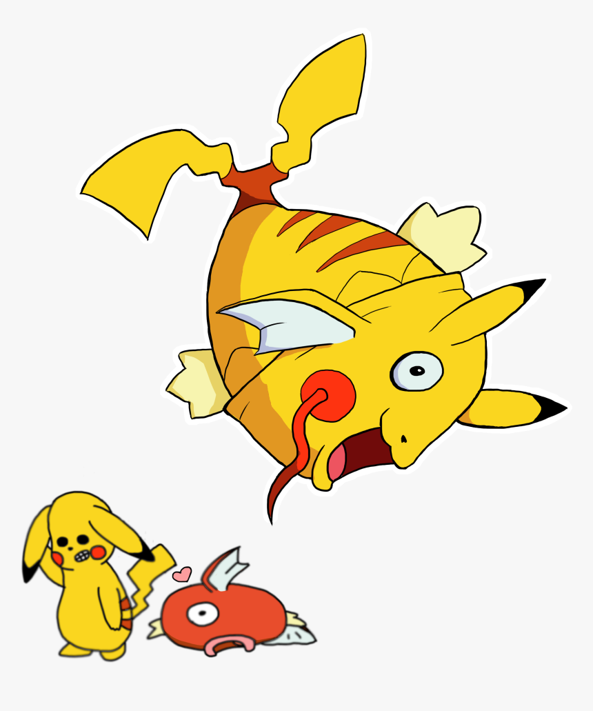 Pikachu Magikarp= Pikapikarp - Cartoon, HD Png Download, Free Download