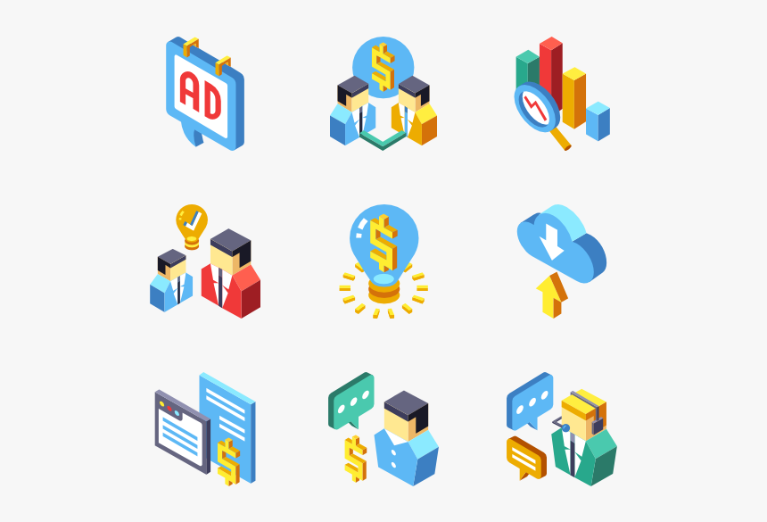 Digital Marketing - Isometric Icon, HD Png Download, Free Download