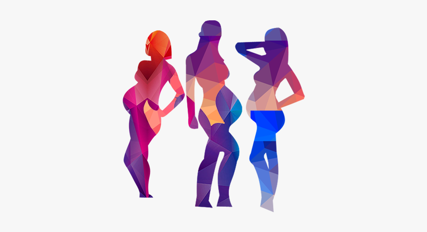 Pregnancy Woman Infant - Colorful Pregnant, HD Png Download, Free Download
