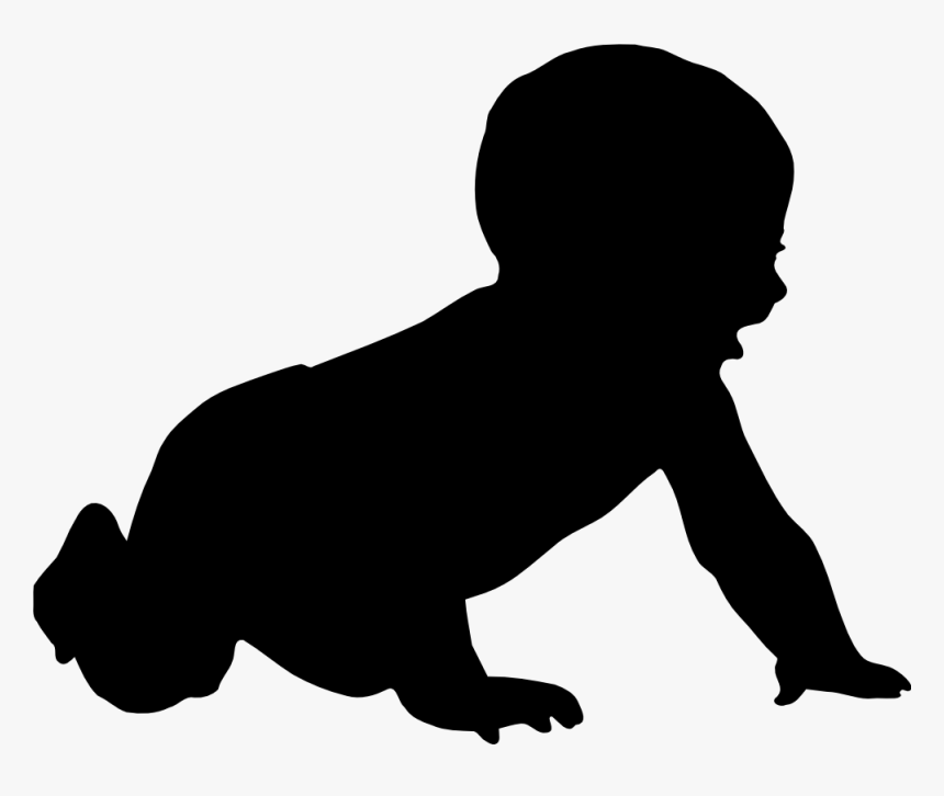 Clipart Baby Womb - Black And White Baby Clip Art, HD Png Download, Free Download