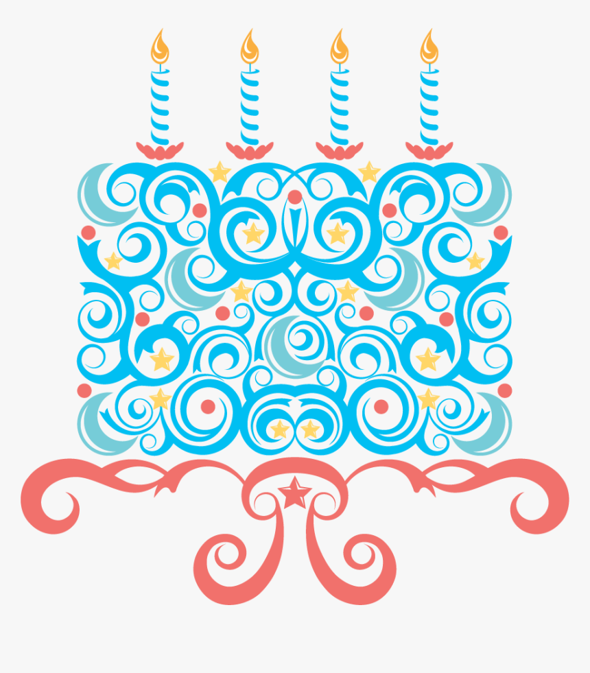 Happy Birthday Tasheba - Birthday Blue Cake Vector, HD Png Download, Free Download