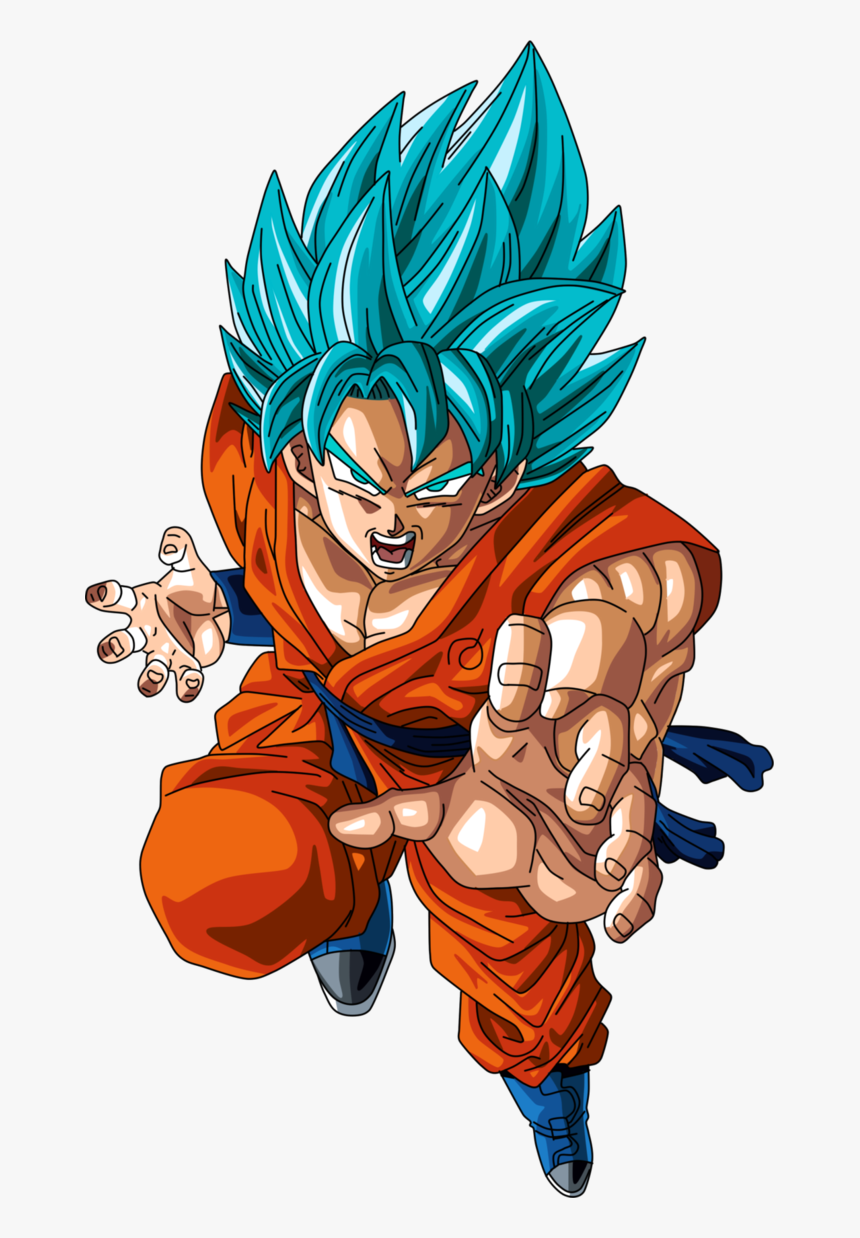 Goku En Super Saiyan Blue O Super Saiyan Dios Super - Dragon Ball Goku Ssj Dios Blue, HD Png Download, Free Download