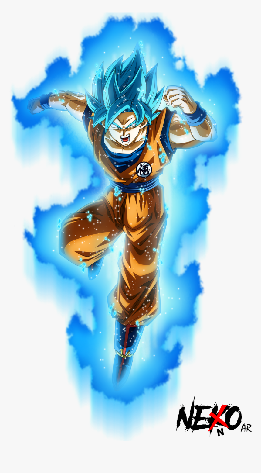 Super Saiyan Blue Goku By Nekoar - Dragon Ball Super Goku Super Sayajin Blue, HD Png Download, Free Download