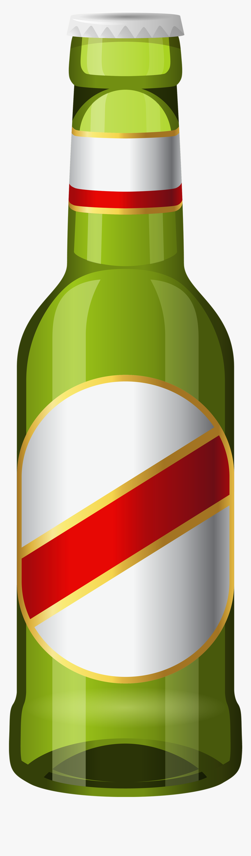 Beer Bottle Green Png Clipart - Beer Bottle Clipart Png, Transparent Png, Free Download