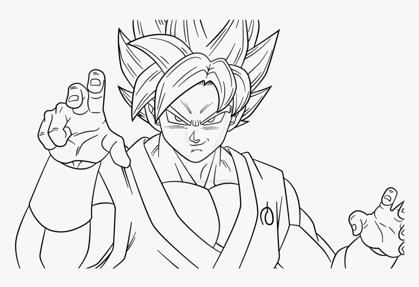 Download Super Saiyan Coloring Pages Goku Blue And - Goku Ssj Blue Drawing, HD Png Download, Free Download