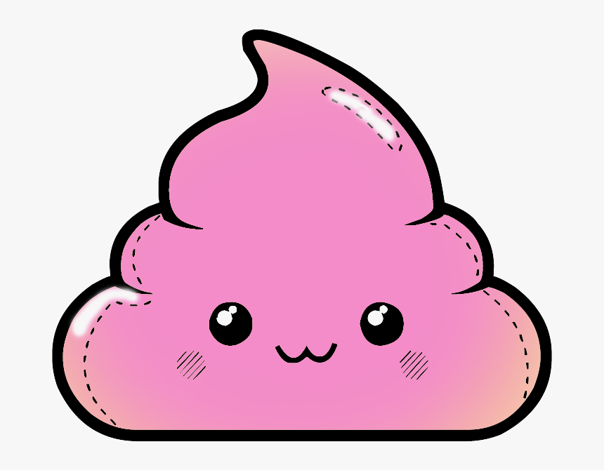 Kawaii Food Png - Cartoon Pink Poop, Transparent Png, Free Download