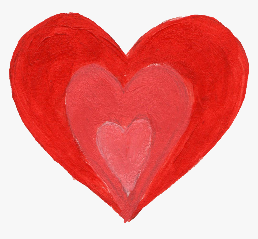 Clipart Hearts Brush Stroke - Painted Heart Png, Transparent Png, Free Download