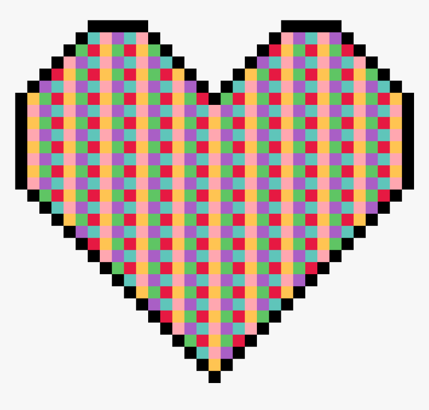 Transparent Polka Dot Heart Clipart - Mandalas Pixel Art, HD Png Download, Free Download