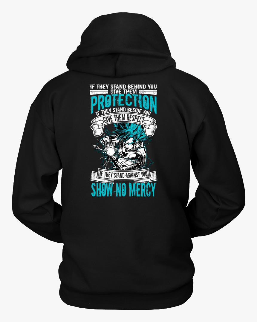 Super Saiyan Blue Goku God No Mercy Unisex Hoodie T - Backside Of A Hoodie, HD Png Download, Free Download