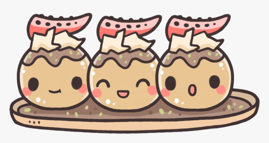 Kawaii Food Png - Takoyaki Doodle, Transparent Png, Free Download