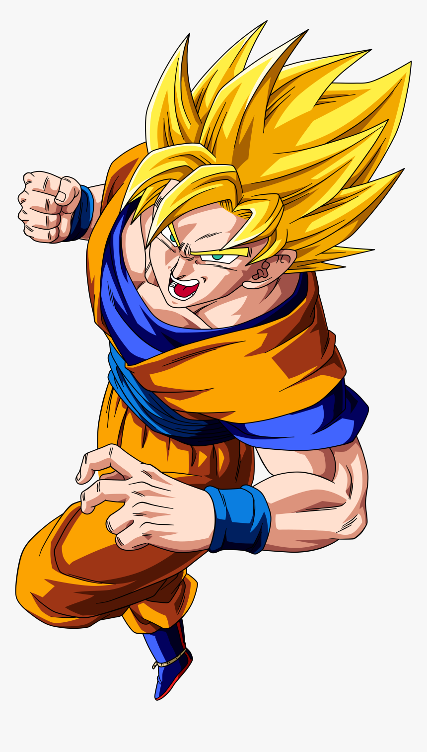Goku Super Saiyan Drawing - Dragon Ball Goku Png, Transparent Png, Free Download