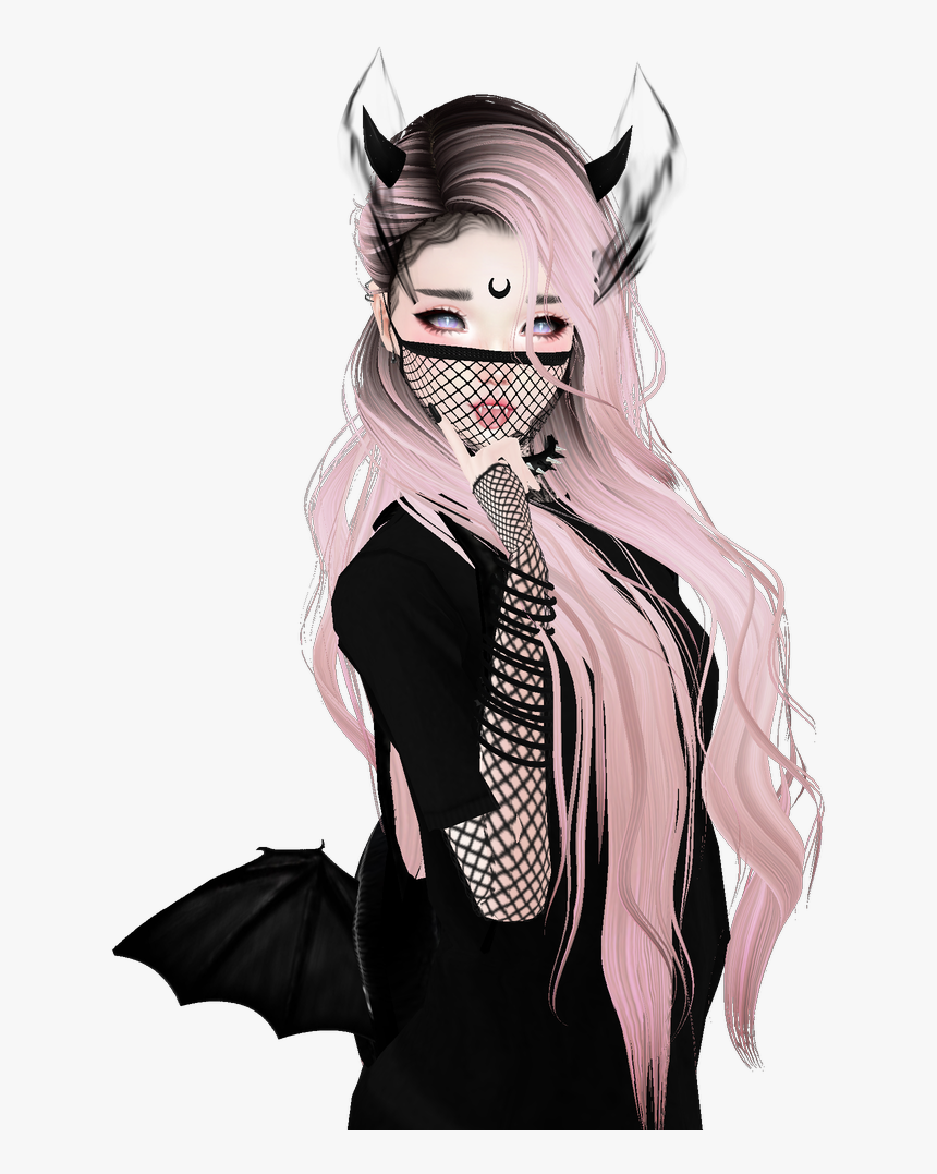 #animegirl #renders #sticker #like4like #follow4follow - Aesthetic Goth Anime Girl, HD Png Download, Free Download