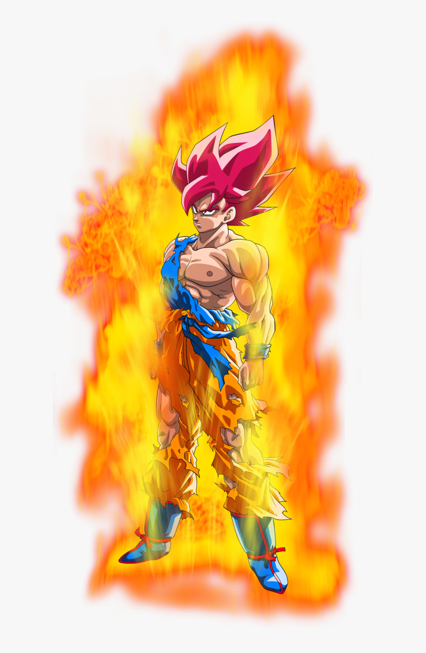 Anime,cartoon,fictional Character,dragon Ball,illustration - Aura Goku Ssj God, HD Png Download, Free Download