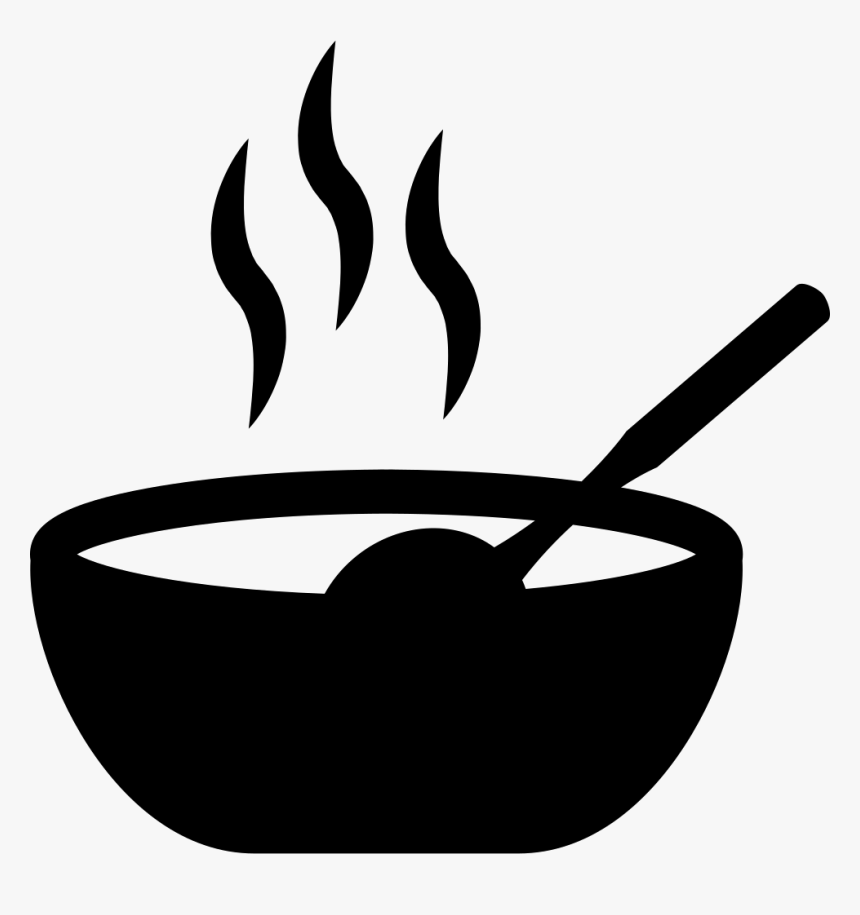 Food Bowl Computer Icons Clip Art - Hot Food Clipart Black And White, HD Png Download, Free Download