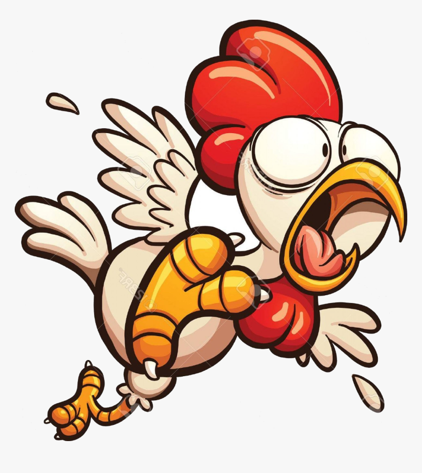 Chicken Scared Clipart Transparent Png - Scared Chicken Transparent, Png Download, Free Download