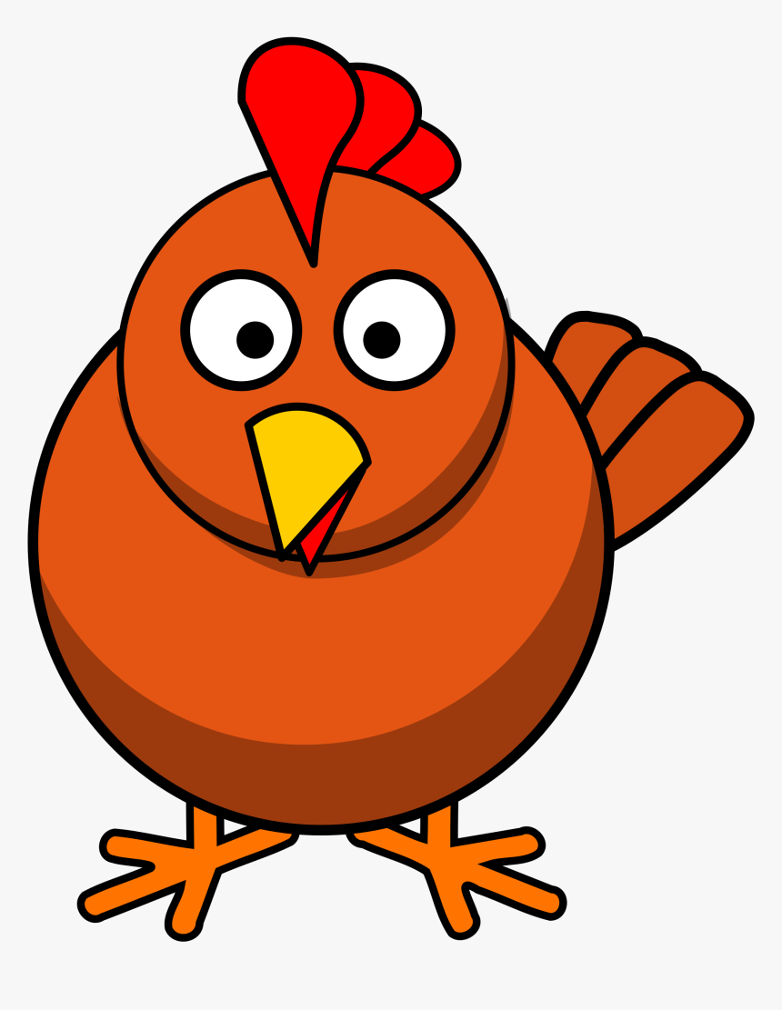 Chick Transparent Hen - Cartoon Clipart Chicken, HD Png Download, Free Download