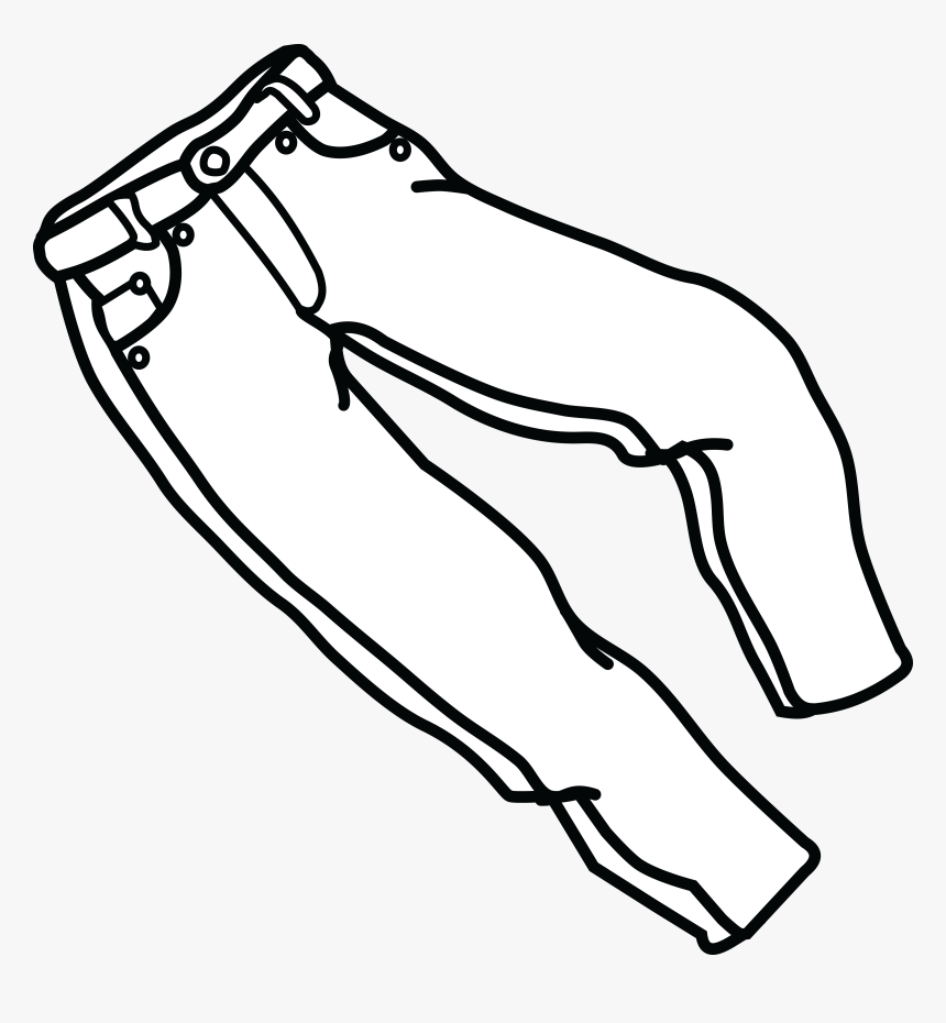 Free Clipart Of A Pair Of Jeans - Black And White Jeans Clip Art, HD ...