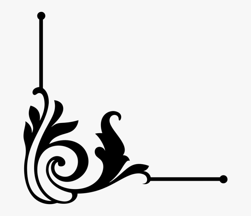 Corner Flourish Png - Decorative Border, Transparent Png, Free Download