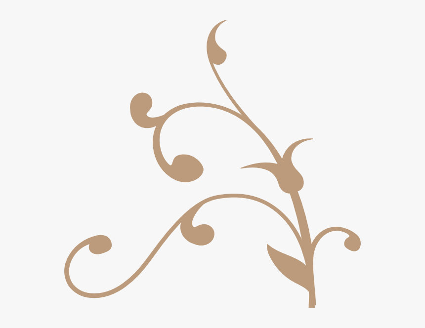 Brown Flourish Svg Clip Arts - Tree Branch Clip Art, HD Png Download, Free Download