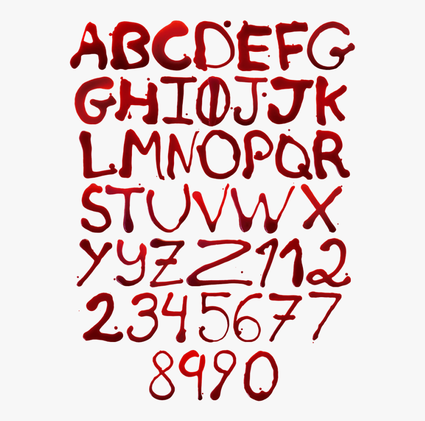 Transparent Blood Dripping Transparent Png - Transparent Blood Font, Png Download, Free Download