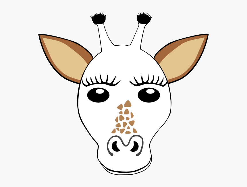 Vector Giraffe Face - Giraffe Head Coloring Page, HD Png Download, Free Download