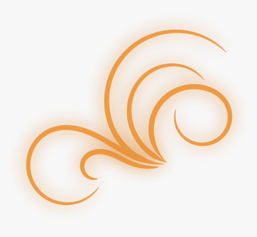 Orange Glowing Flourish Png Clip Arts - Orange Flourish Png, Transparent Png, Free Download