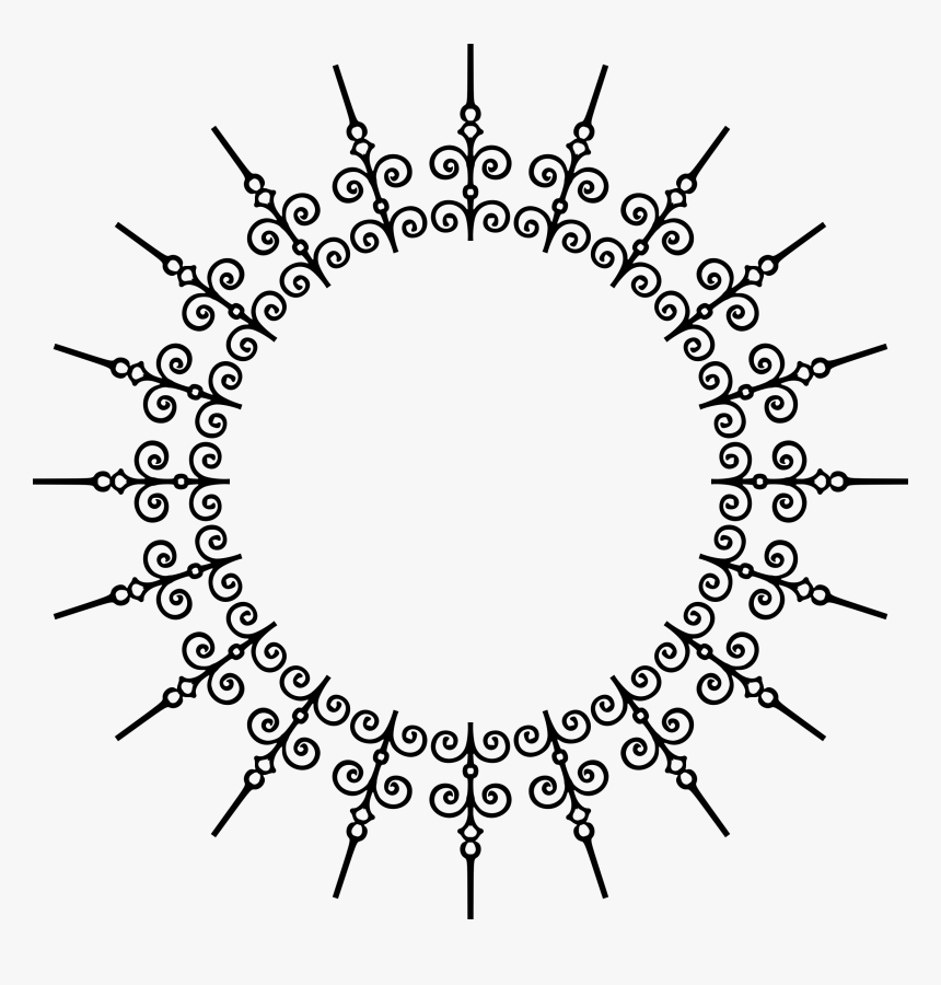 Circle Flourish Png - Line Circle Border Png, Transparent Png, Free Download