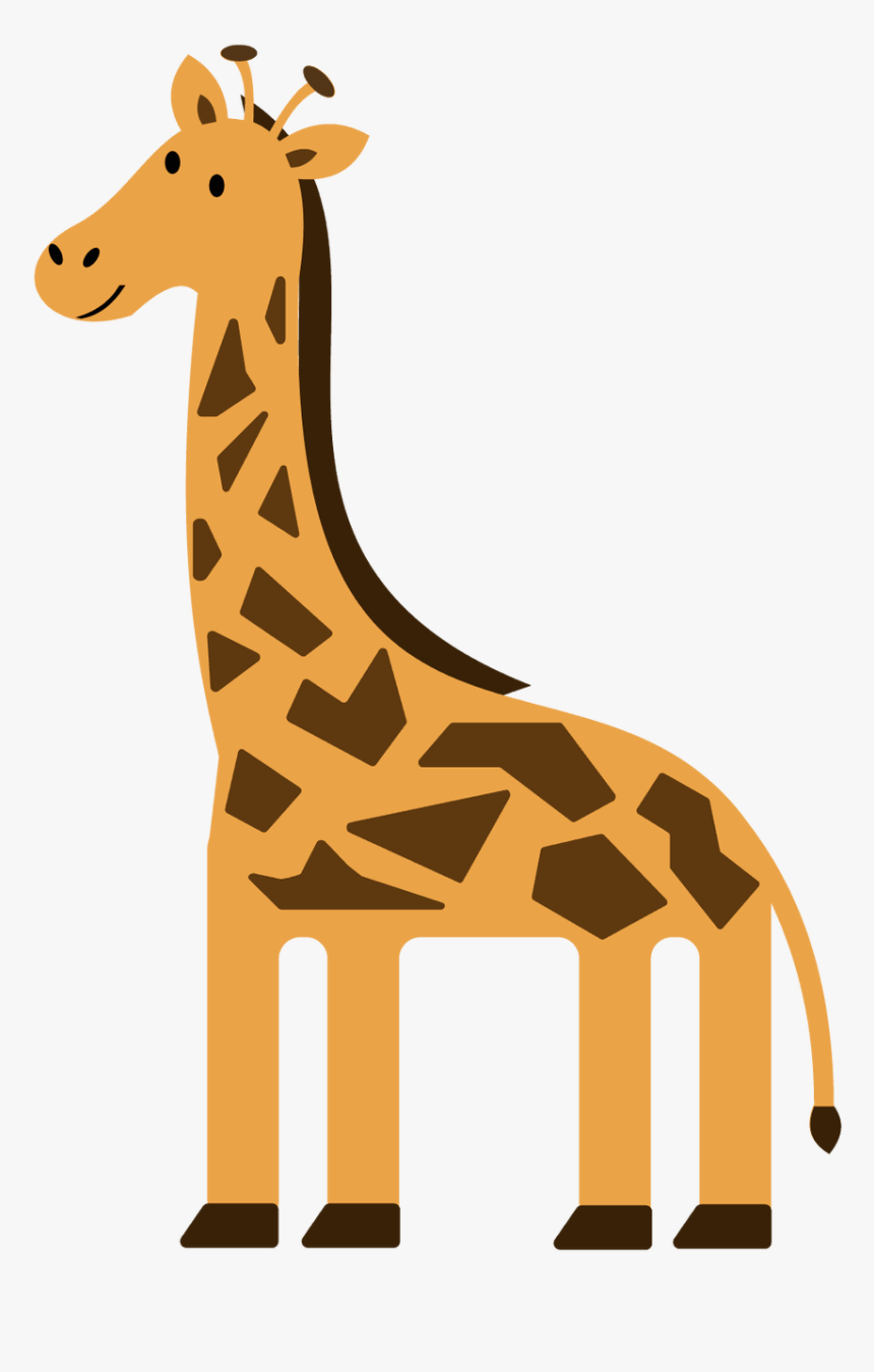 Top Giraffe Clipart Free Image - Giraffe Zoo Animals Clipart, HD Png Download, Free Download
