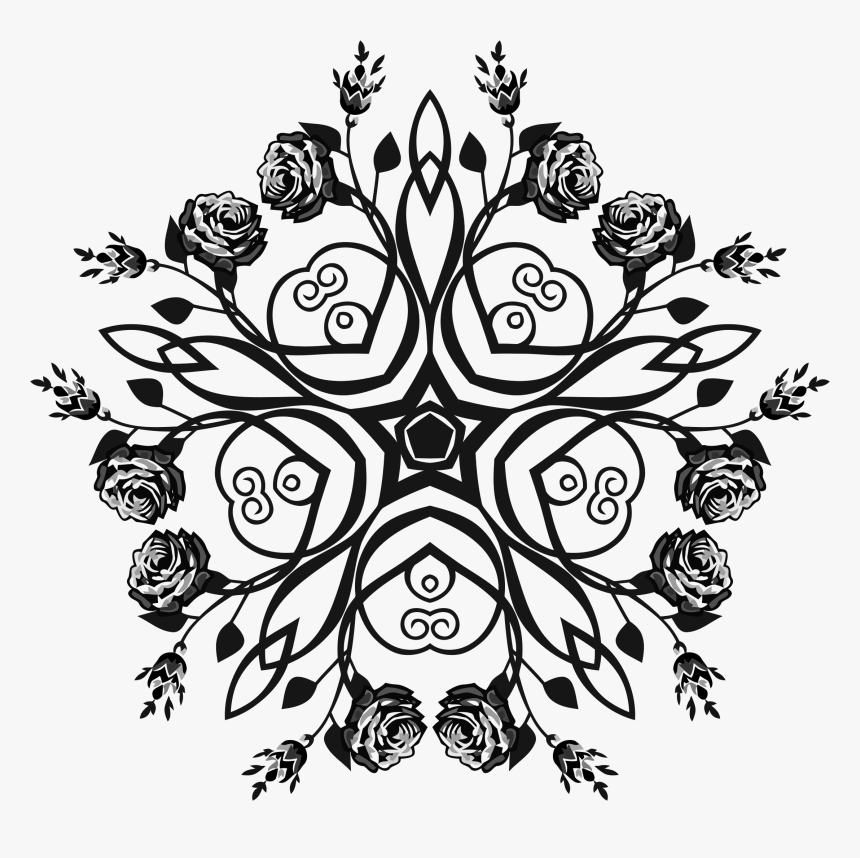 This Free Icons Png Design Of Rose Floral Flourish - Design, Transparent Png, Free Download