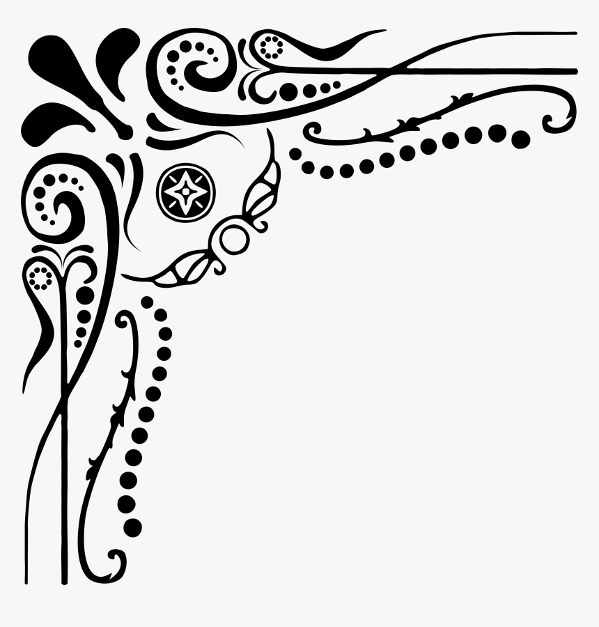 Corner Flourish Cliparts - Clip Art Corner Borders, HD Png Download, Free Download